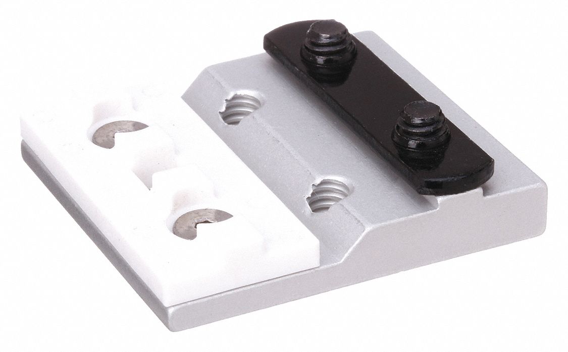 Linear Bearing: 15 Series, 2 13/16 in L x 3 1/8 in W x 1/2 in H, Silver, Single Mount, Std, Anodized