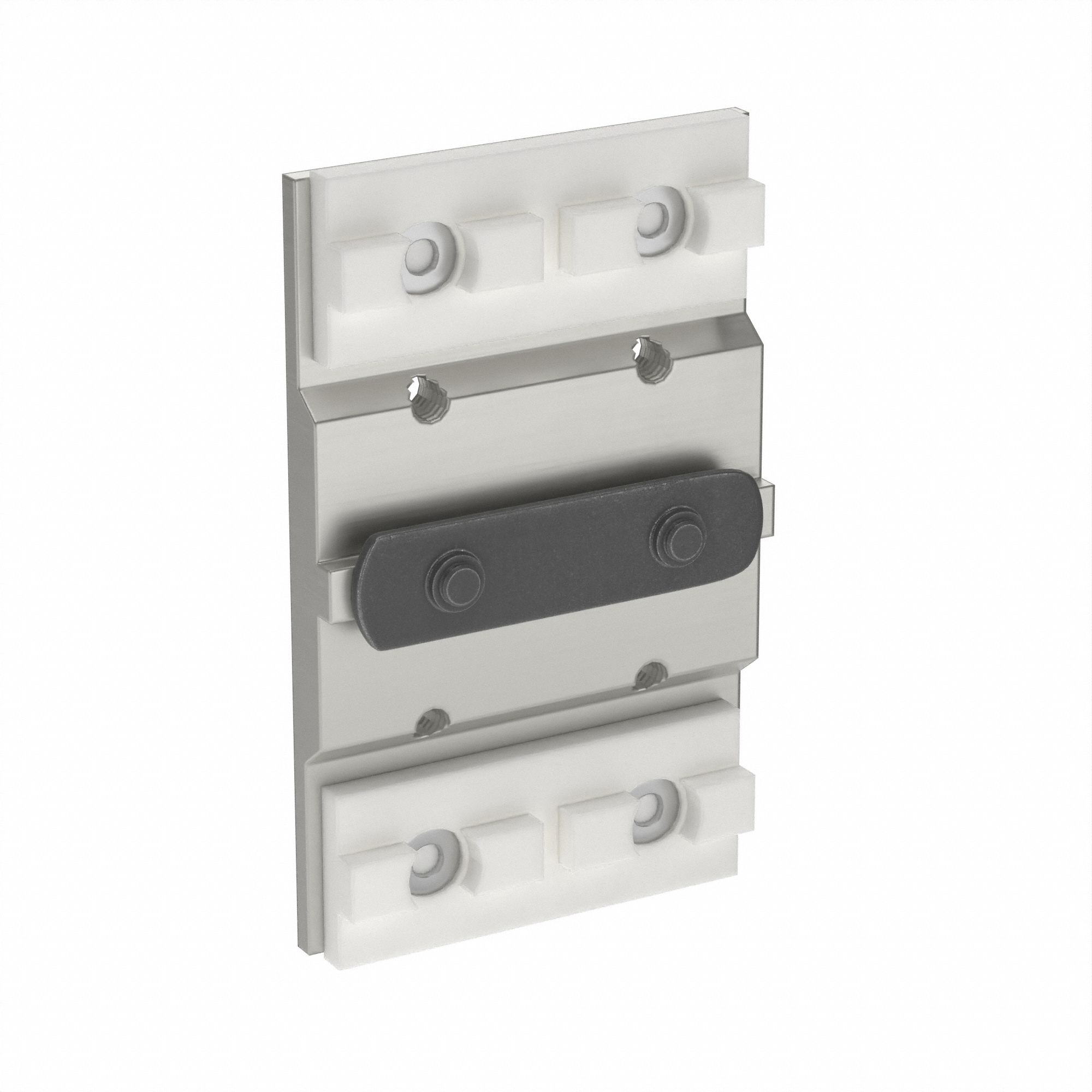 Linear Bearing: 10 Series, 1 7/8 in L x 3 1/8 in W x 5/16 in H, Silver, Double Mount, Std, Anodized