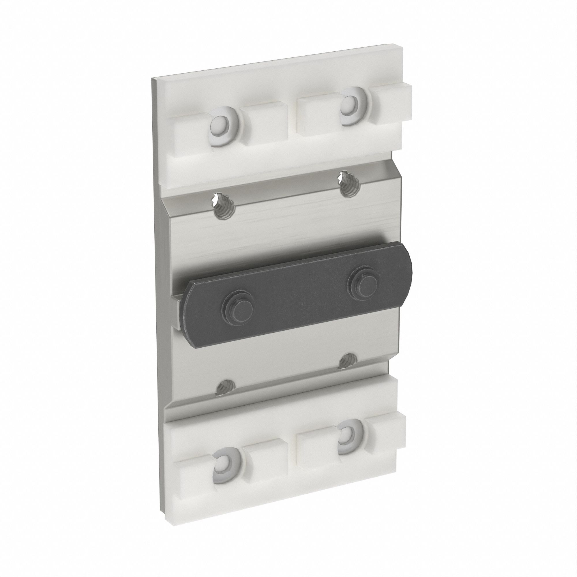 Linear Bearing: 15 Series, 2 13/16 in L x 4 3/4 in W x 1/2 in H, Silver, Double Mount, Std, Anodized