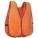 HI-VIS VEST, UNIVERSAL, ORANGE, POLYESTER MESH, HOOK & LOOP