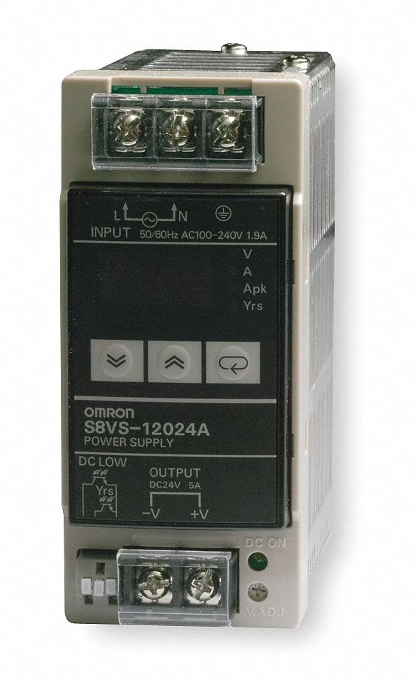 OMRON DC Power Supply, Style: Switching, Mounting: DIN Rail - 2REK3 ...