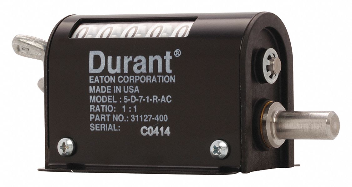 EATON Mechanical Counter, Rotary Shaft, Counter Clockwise, Right Hand