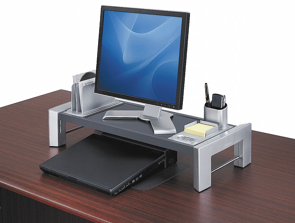 FELLOWES FLAT PANEL WORKSTATION,PLASTIC,GRAY - 12853 - WWG2REW1 | 2REW1 ...