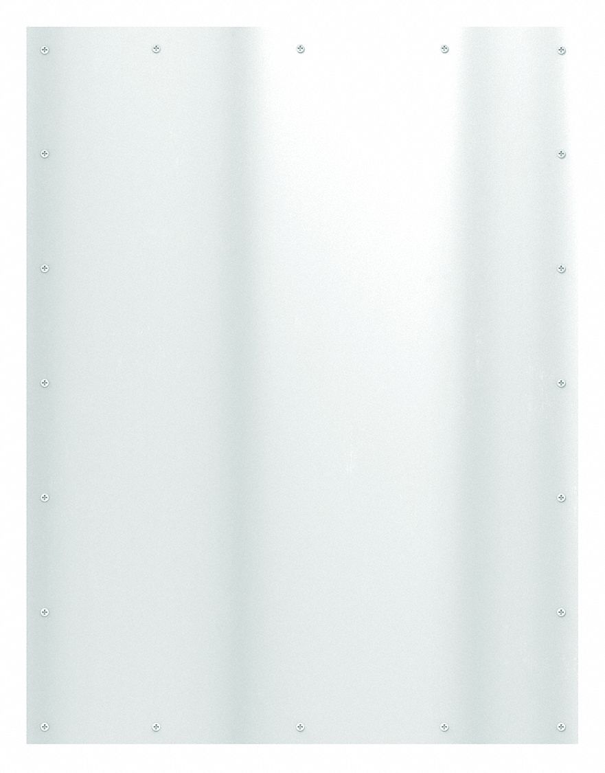 Door Kick Plate: 36 in Wd, 28 in Ht, Aluminum