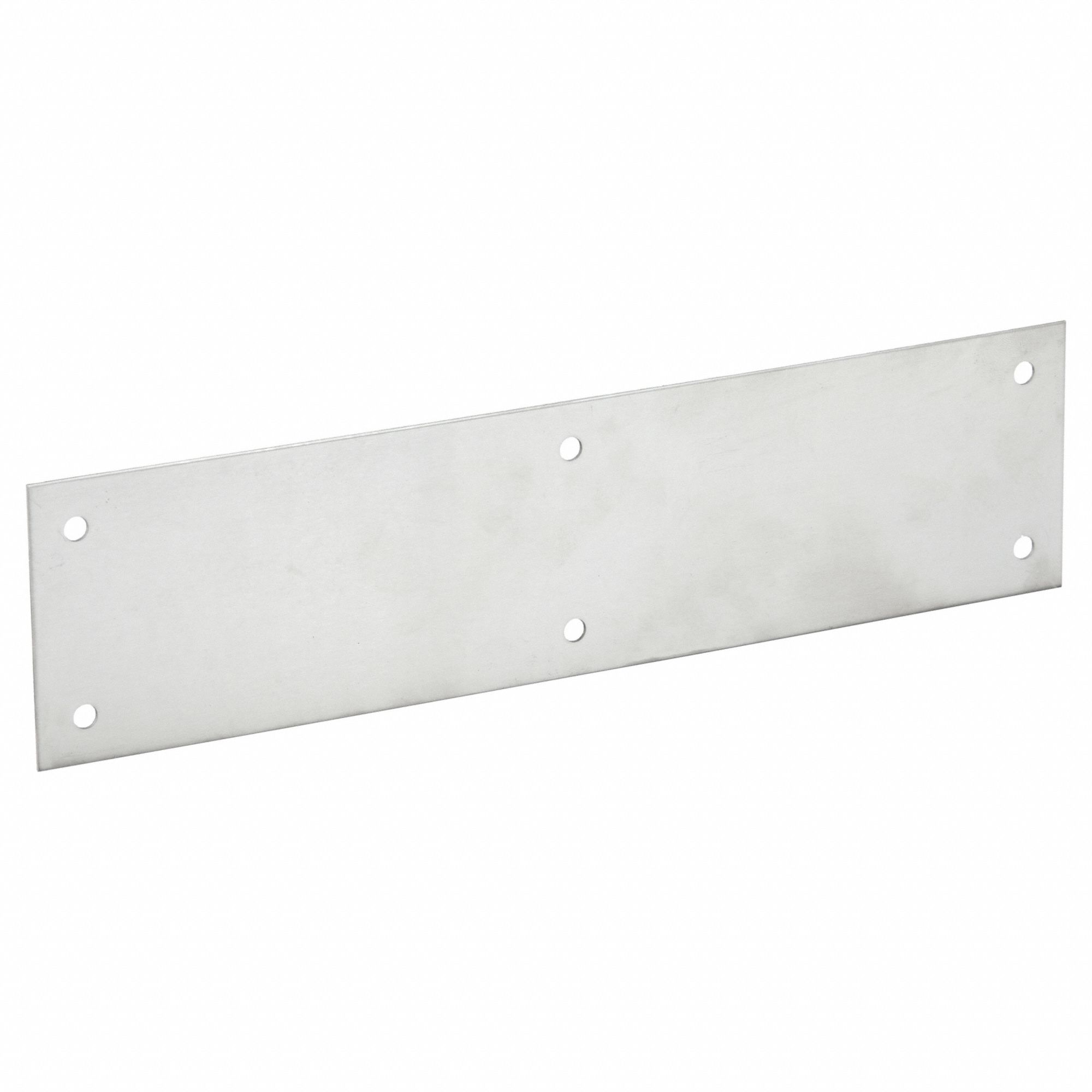 Door Push Plate: 3 in Wd, 12 in Ht, Stainless Steel