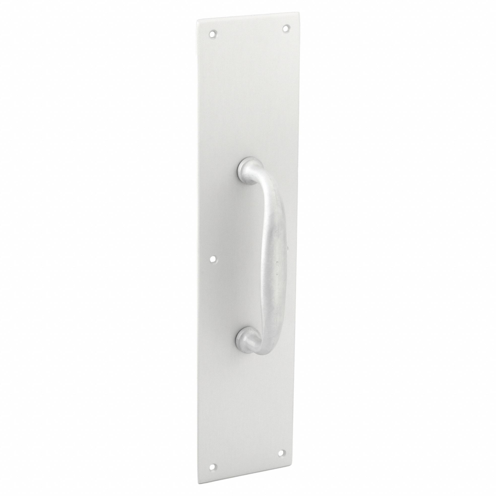 Door Pull Plate: 3 1/2 in Wd, 15 in Ht, Aluminum