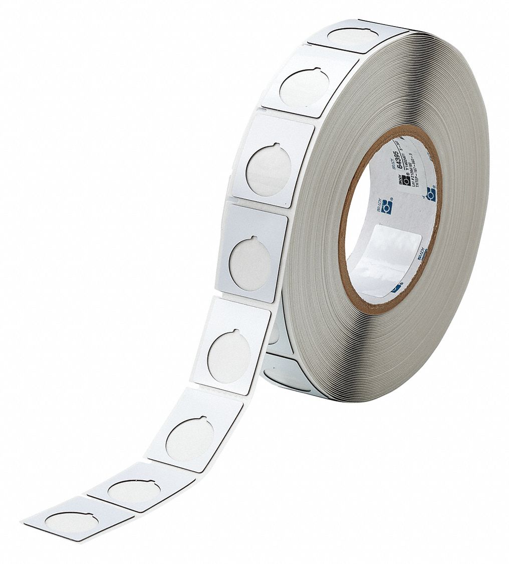 ETIQUETTES DE BOUTON-POUSSOIR BLANC