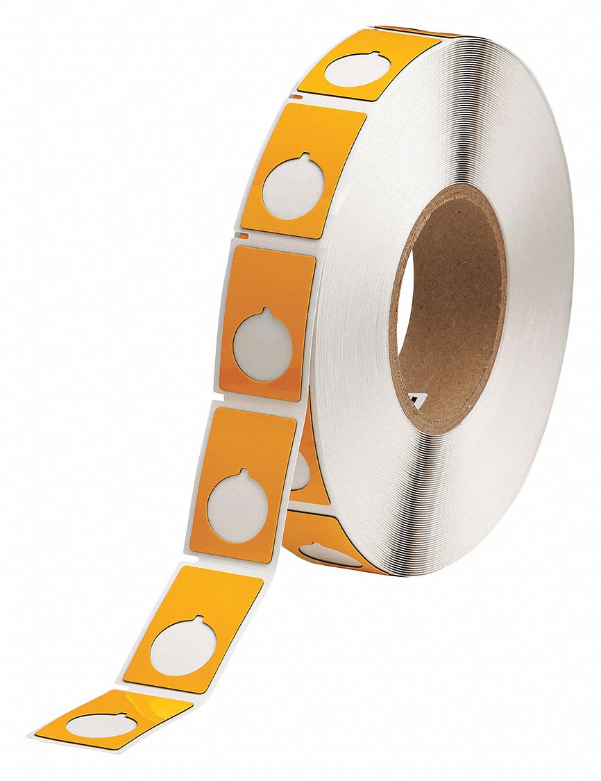 ETIQUETTES DE BOUTON-POUSSOIR JAUNE