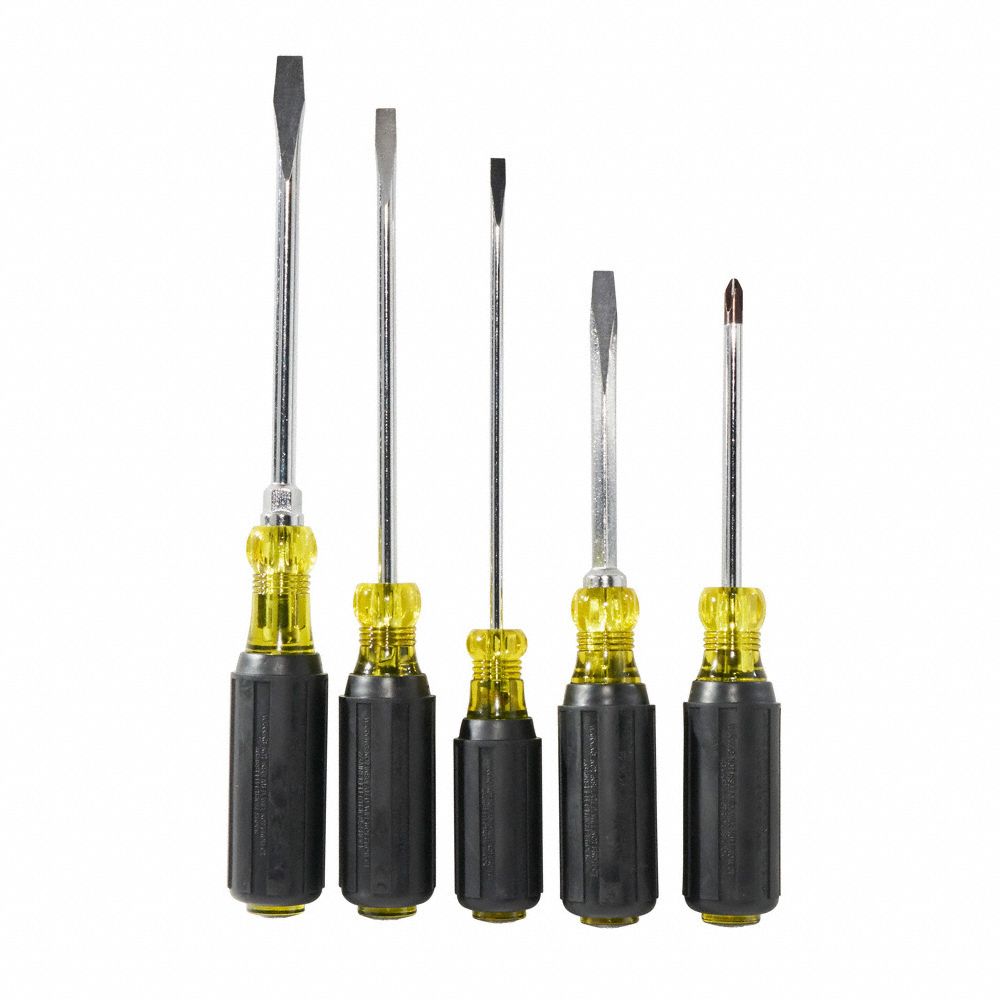 KLEIN TOOLS General Purpose Screwdriver Set 5 Pieces, Phillips/Slotted