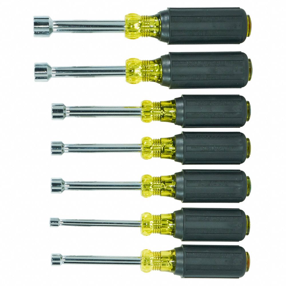 KLEIN TOOLS FastenerHolding Nut Driver Set SAE, 6 3/4 in to 7 5/16 in