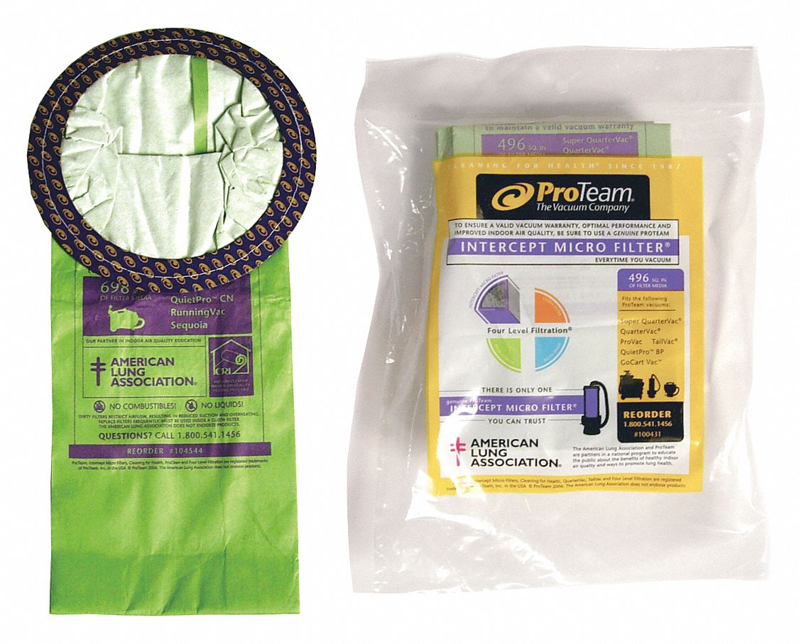 Vacuum Bag: ProTeam, Dry, Paper, 2-Ply, Std, 100431