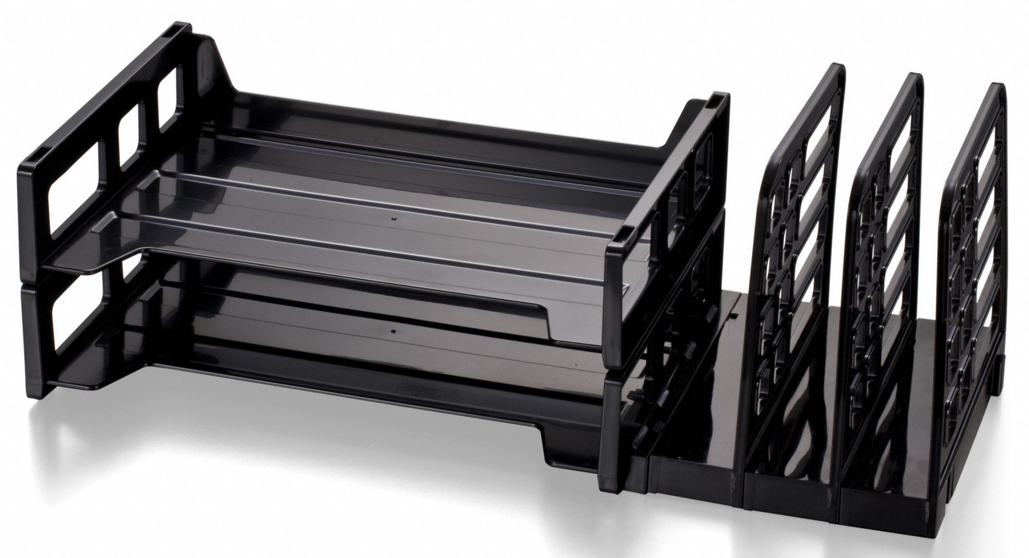 Letter Tray/File Holder Black 7 1/4 in H