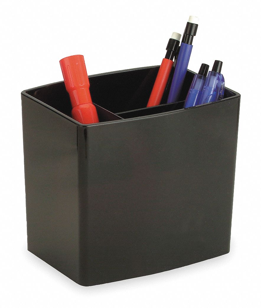 PENCIL CUP,LARGE,BLK,PLASTIC