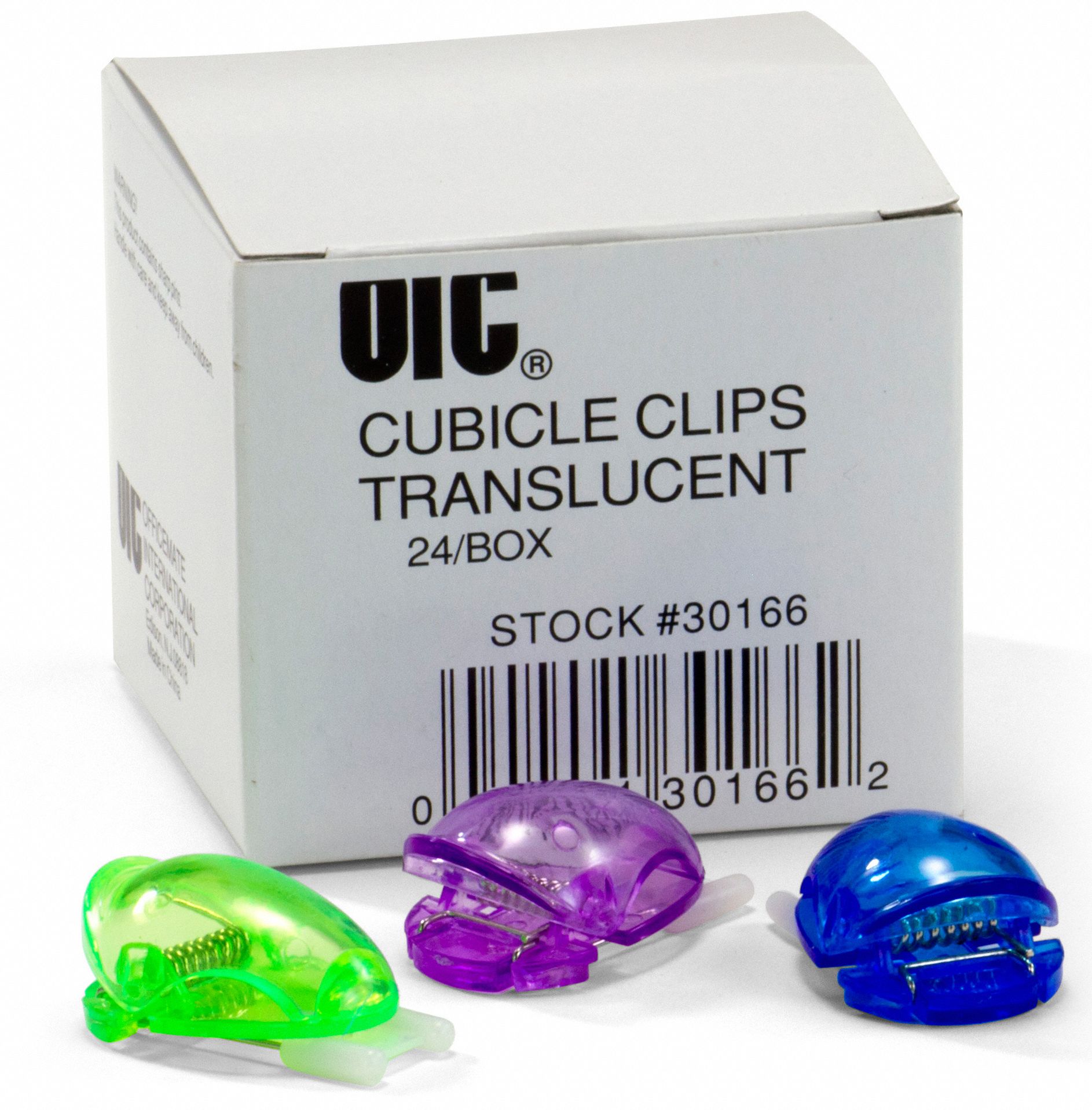 OFFICEMATE Cubicle Wall Panel Clip 1 in W, Assorted, 24 PK 2RLL1