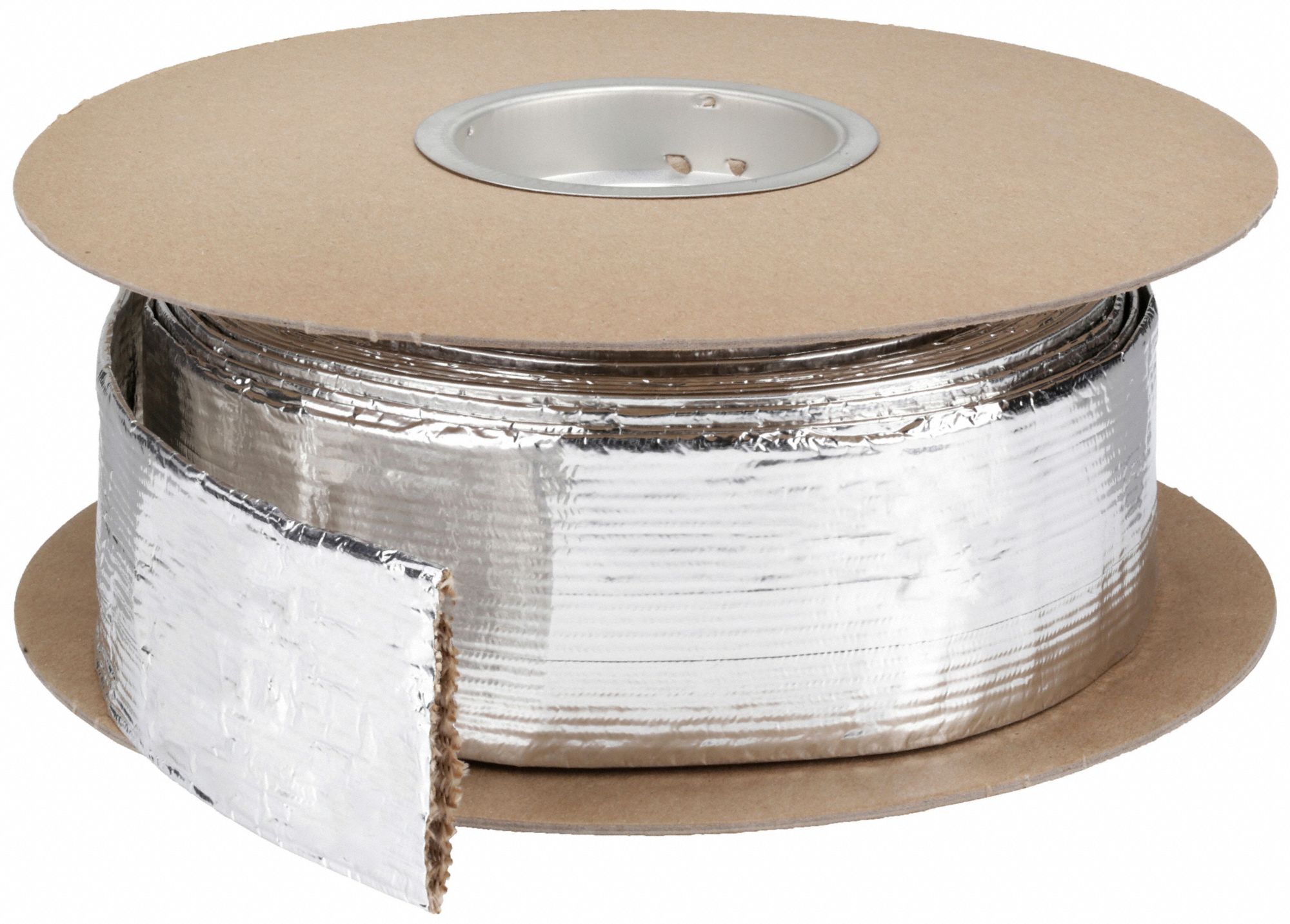 SLEEVING, 1½ IN INSIDE DIA, 50 FT L, FIBERGLASS, SILVER, -76 ° F TO 1, 200 ° F