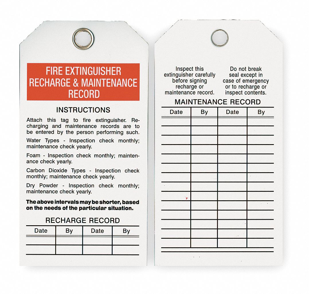 fire extinguisher service tags