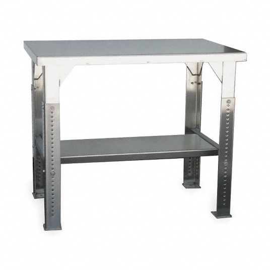 STRONG HOLD, Adj Ht, Stainless Steel, Workbench - 2RNJ1|T7236SS-AL ...