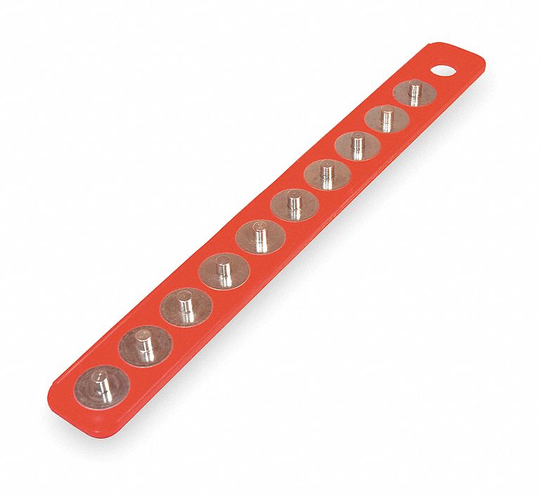 MAGCLIP Plastic Socket Holder Strip, Mounting Type, Red