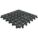 ERGODECK INTERLOCKING DRAINAGE MAT TILE, 18 X 18 IN, GRIT, BLACK, 10 PK