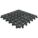 ERGODECK INTERLOCKING DRAINAGE MAT TILE, 18 X 18 IN, GRIT, BLACK, 10 PK