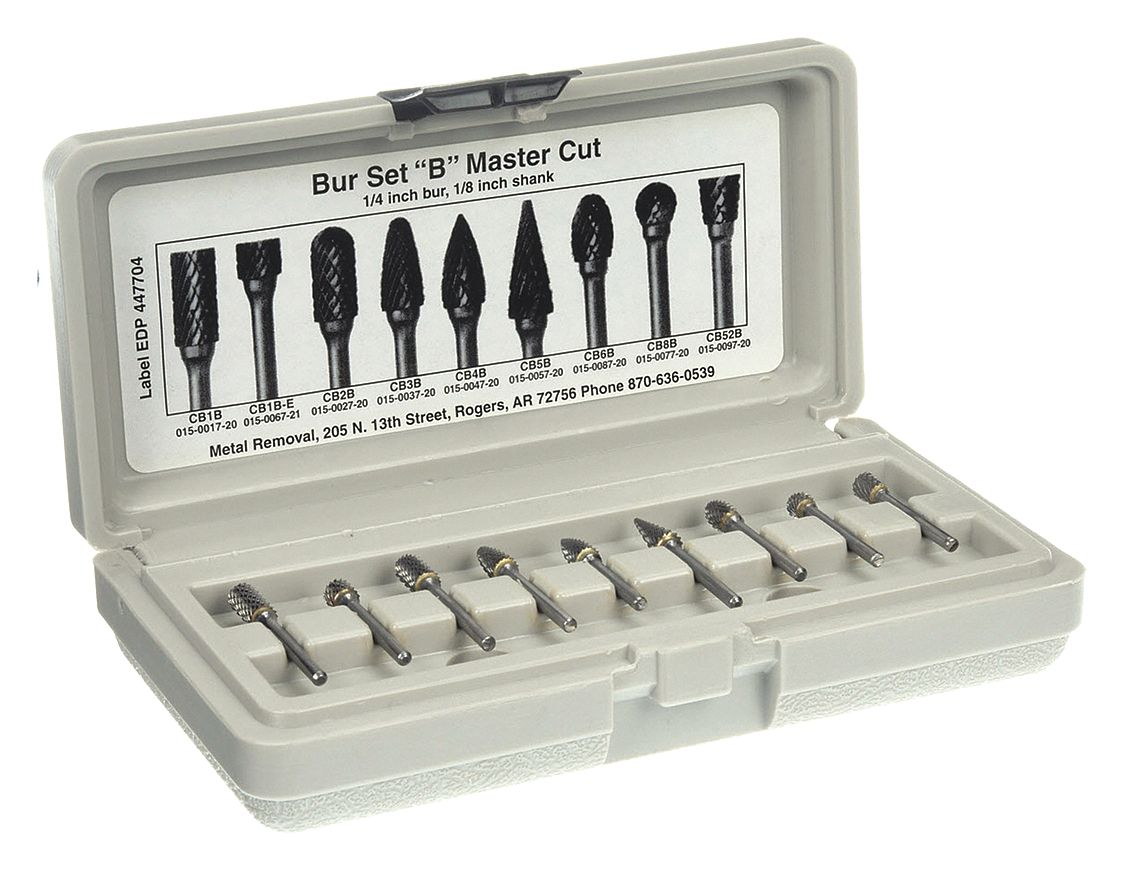 BUR SET SC B 1/4 1/8 MC 9PC