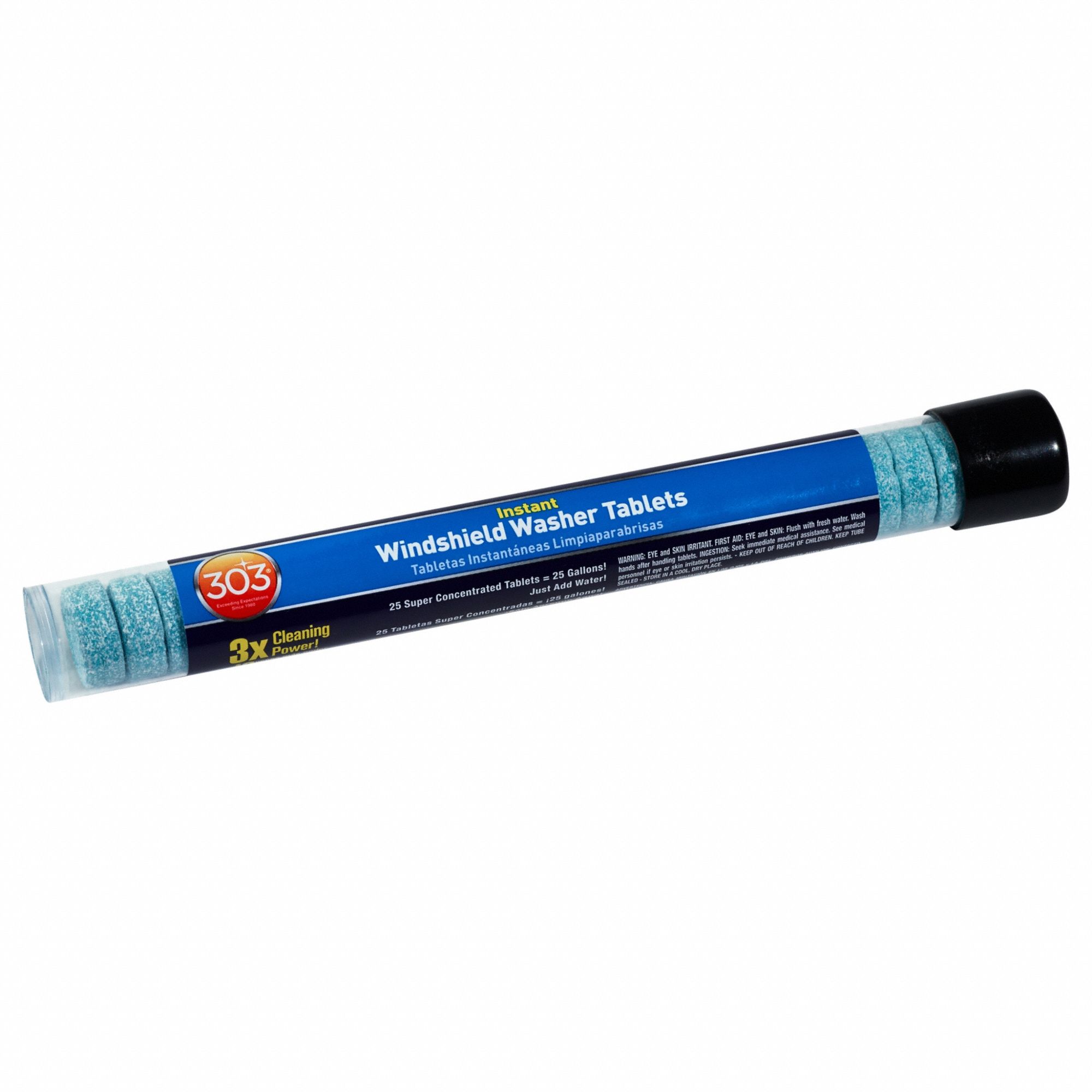 Windshield Washer: Concentrate, Windshield Washer Fluid, Std, 25 ct Container Size, Tube, Tablet