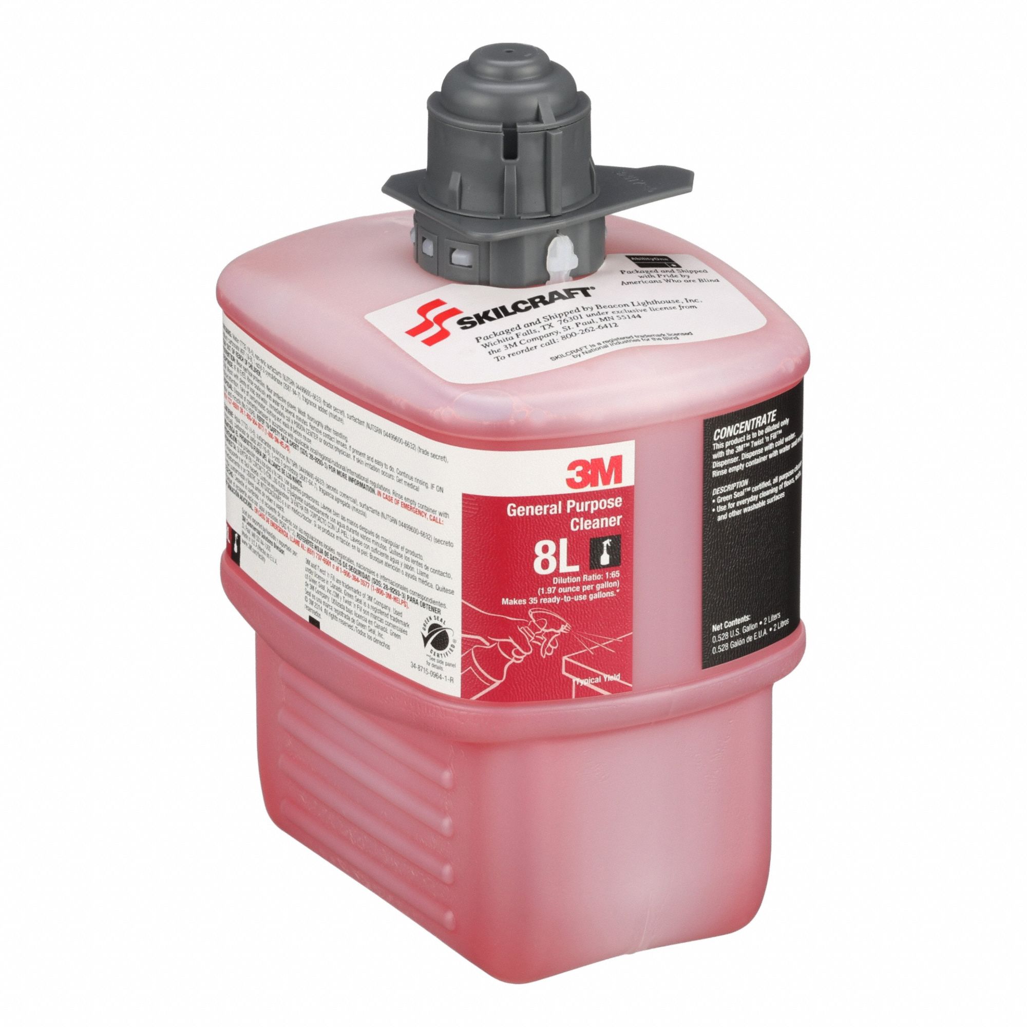 General Purpose Cleaner: Gen Purpose Cleaner, For Twist 'n Fill Dispenser Series, 8L