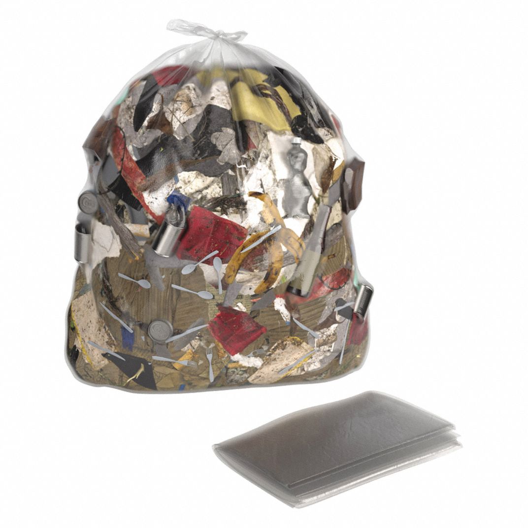 ProPerformance Can Liners, Linear Low Density, Clear, 33 x 39, 100/CS view 2