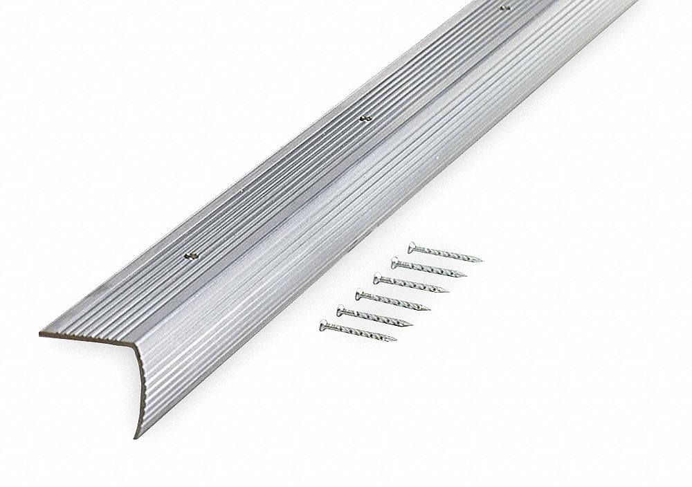 GRAINGER APPROVED 2RRW4 Stair Edging,Silver,72in W,Aluminum eBay