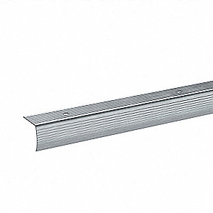 STAIR EDGING,FLUTED,L96,SILVER