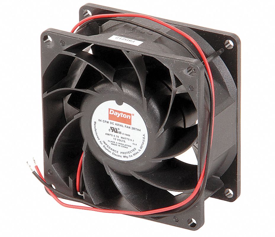 Dayton Ventilador Axial Cuadrado Estándar Cuadrada 3 18 X 3 18 12vcd 91w Ventiladores