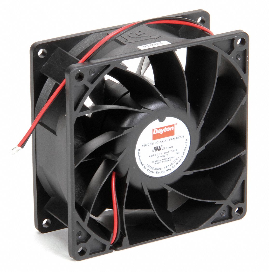 thumbnail image 2 of DAYTON 24V DC Standard Square Compact Axial Fan - 2RTH6 2 of 10