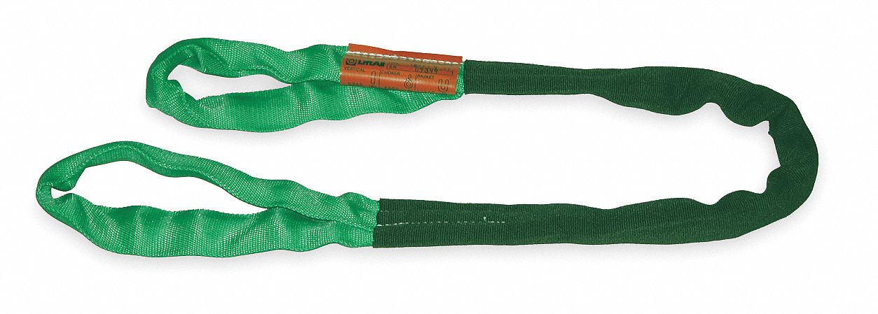 Roundsling: Type 3, Polyester, Polyester Sleeve w/ Nylon Cover, 4 ft Sling Lg