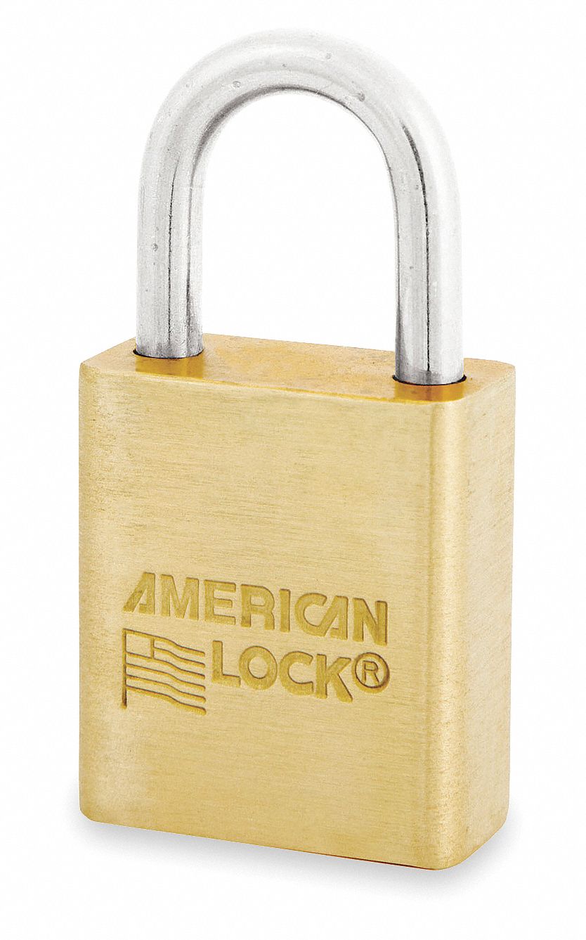 Padlock: 1 in Vertical Shackle Clearance, 3/4 in Horizontal Shackle Clearance, 1/4 in Shackle Dia