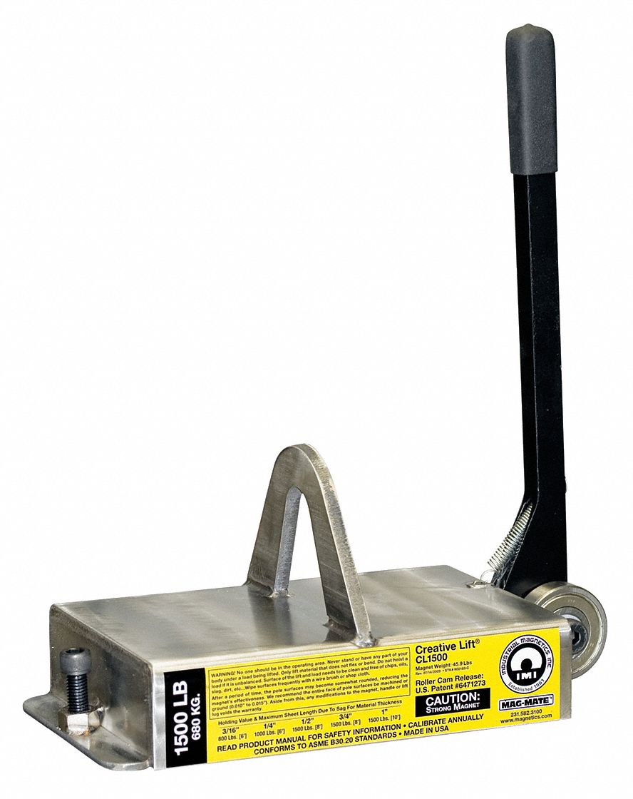 MAGMATE Lifting 400 lb Max. Rated Flat Capacity, NonMarring Roller Cam 2RUZ6CL0400