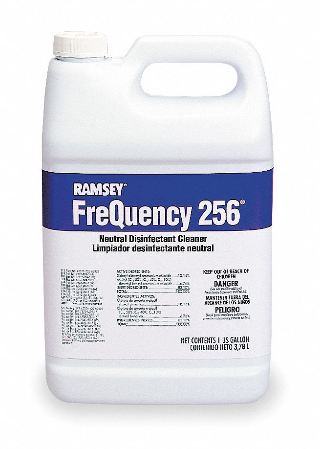 RAMSEY Cleaner and Disinfectant, 1 gal Container Size, Jug Container
