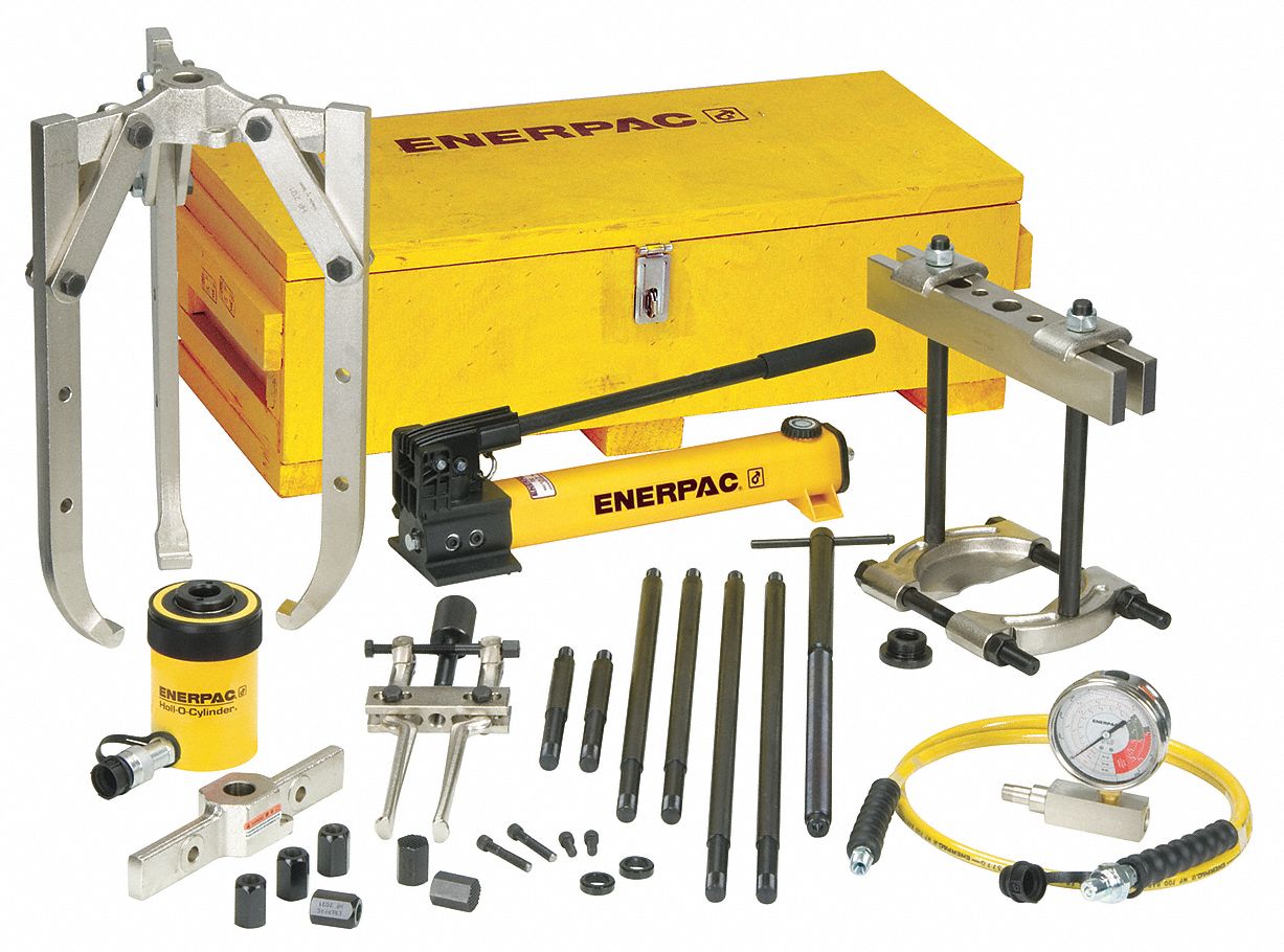 ENERPAC Hydraulic Puller Set, Cylinder Nominal Capacity 24 ton, Stroke ...