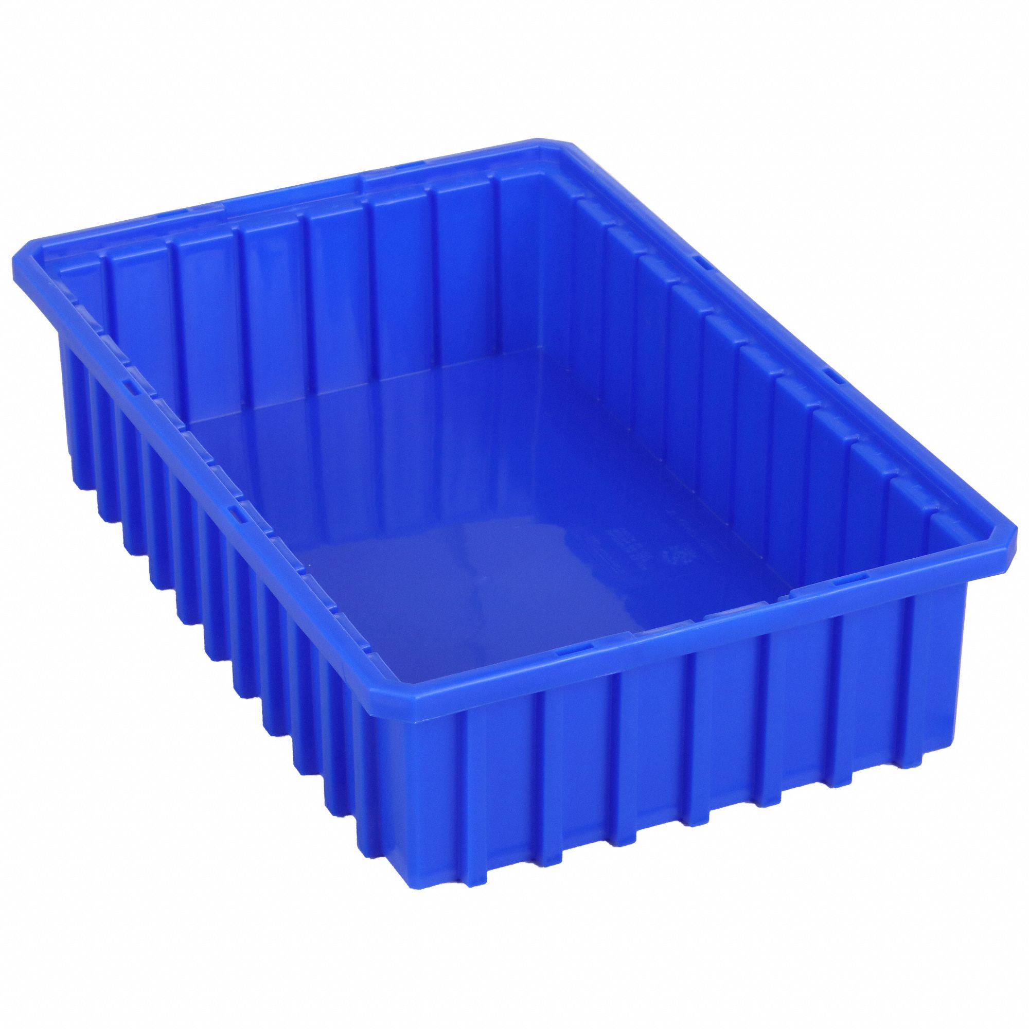 Divider Box: 0.29 cu ft, 16 1/2 in x 10 7/8 in x 4 in, Blue, Dividers Not Included