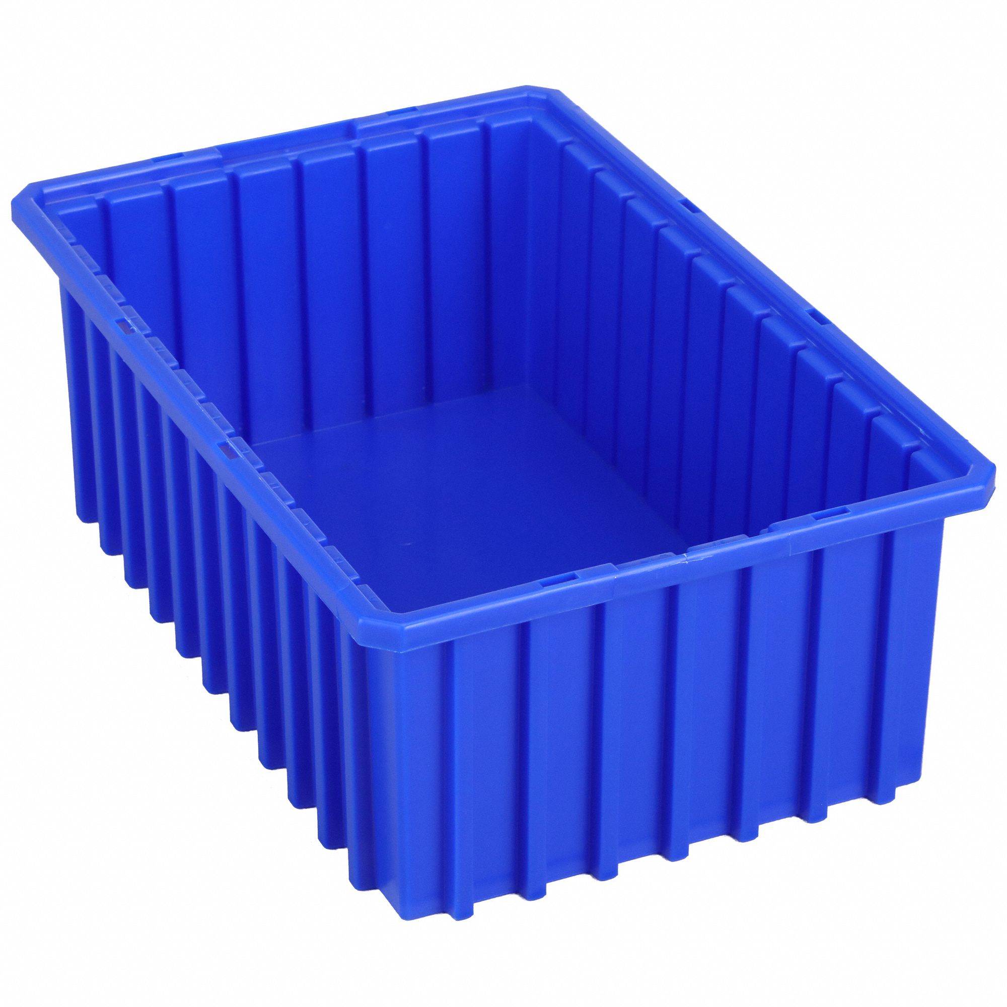 Divider Box: 0.44 cu ft, 16 1/2 in x 10 7/8 in x 6 in, Blue, Dividers Not Included