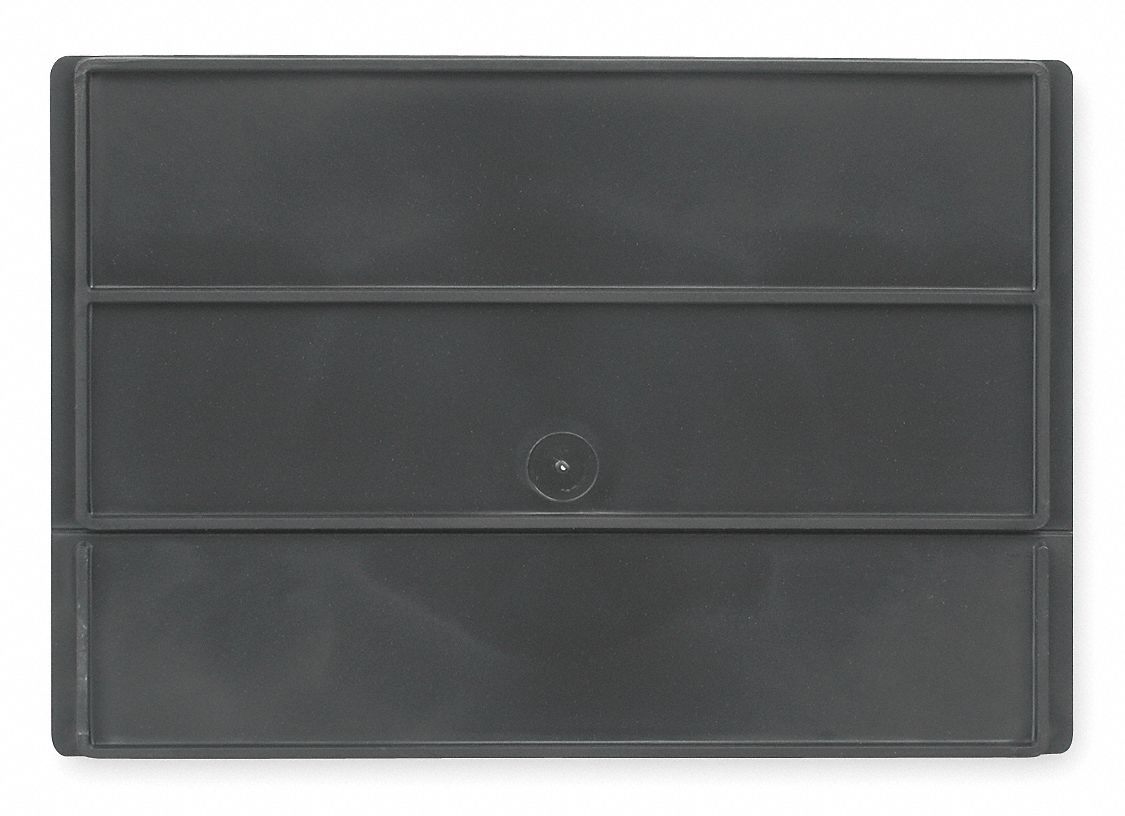 Bin Divider: 20 in x 7 in, Not Electrostatic Discharge Conductive, Black