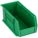 HANG AND STACK BIN, 5½ IN X 10⅞ IN X 5 IN, GREEN, LABEL HOLDERS, 30 LB LOAD CAPACITY