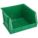 HANG AND STACK BIN, 16½ IN X 18 IN X 11 IN, GREEN, LABEL HOLDERS, 75 LB LOAD CAPACITY