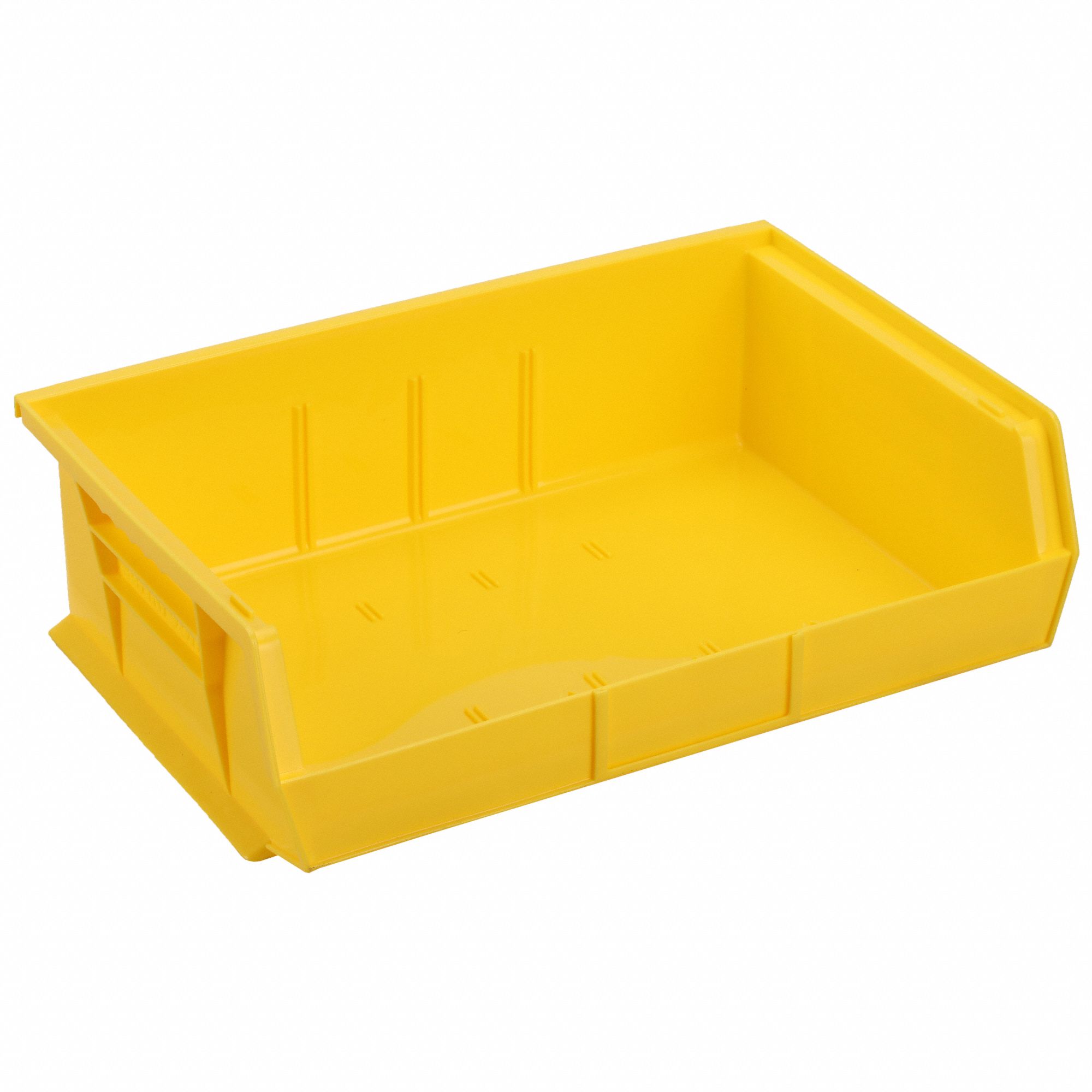 HANG AND STACK BIN, 16½ IN X 10⅞ IN X 5 IN, YELLOW, LABEL HOLDERS