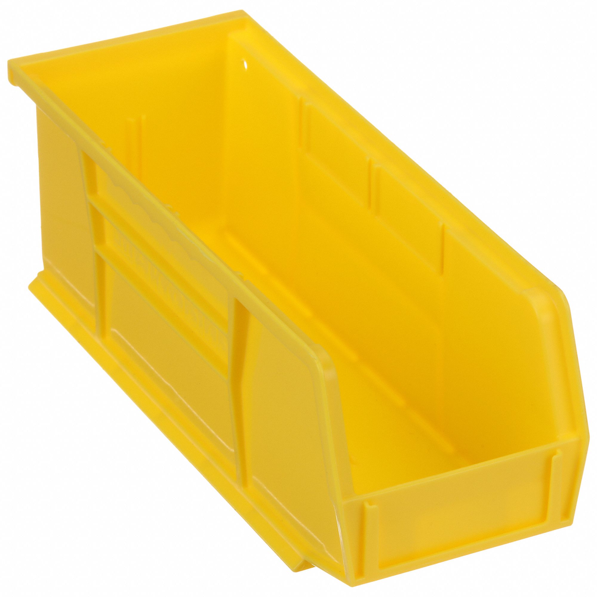 HANG AND STACK BIN, 4⅛ IN X 10⅞ IN X 4 IN, YELLOW, LABEL HOLDERS