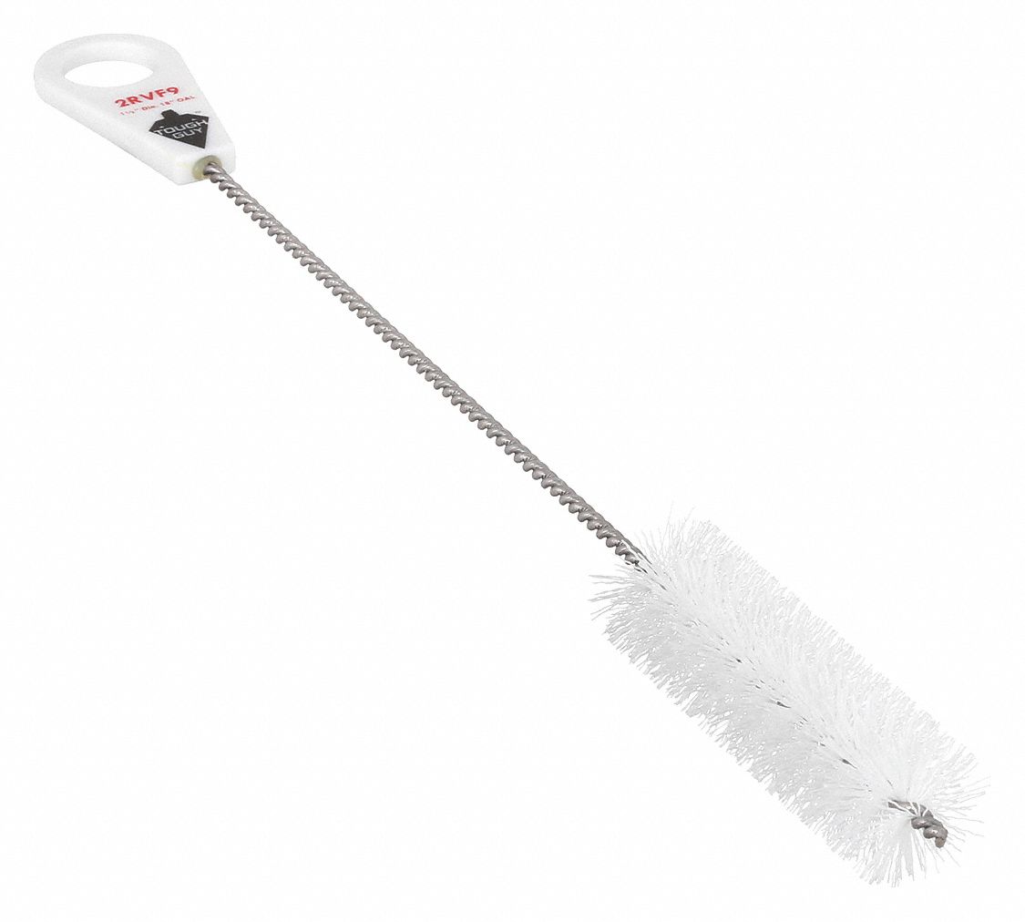 PIPE BRUSH,NYLON,WHITE,18 IN. OAL