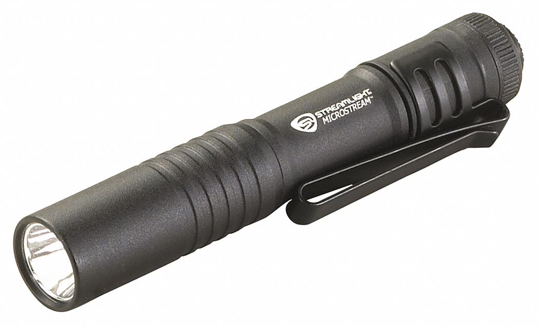 PEN LIGHT, 45 LUMENS, 2.3 HR MAX RUN TIME, 41 M MAX BEAM DISTANCE, LED, BLACK, ALKALINE