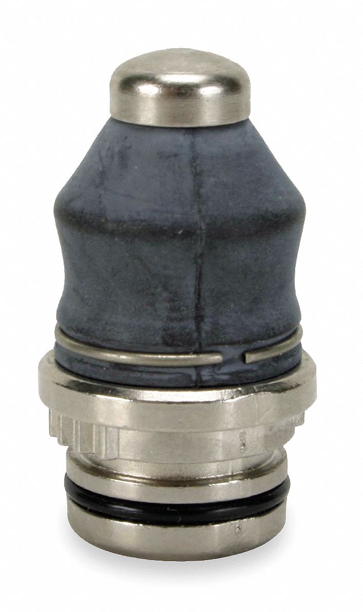 BootedPlungerHead, Steel/Plastic, 0.14in