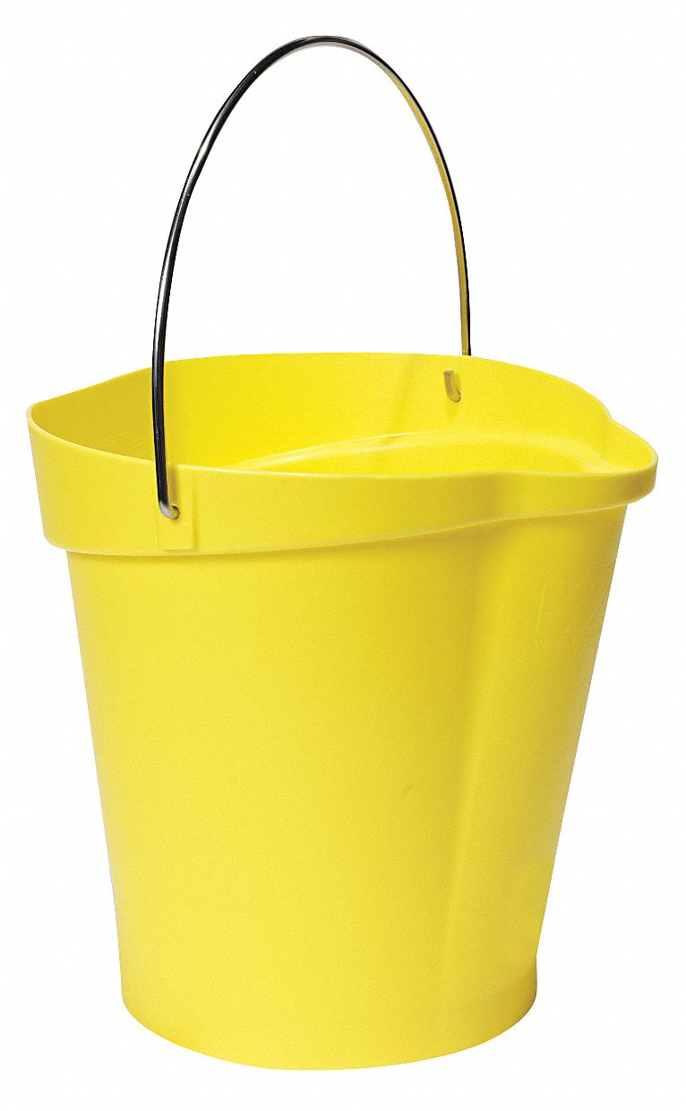 yellow plastic pail