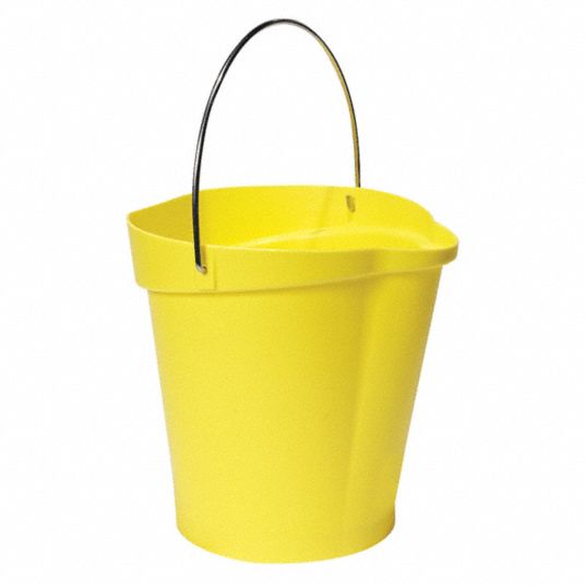 VIKAN Hygienic Pail, 3 gal., Yellow 2RVY756866 Grainger