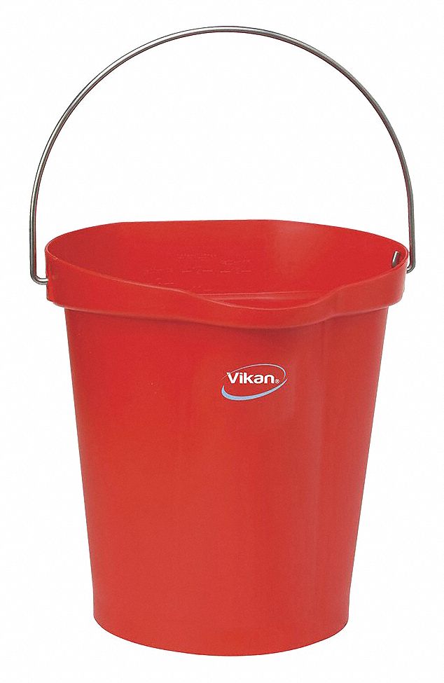 HYGIENIC BUCKET,3 1/4 GAL,RED